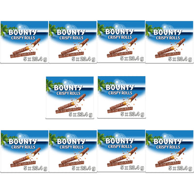 Bounty Milk Chocolate & Coconut Crispy Rolls 5 Pack 117g