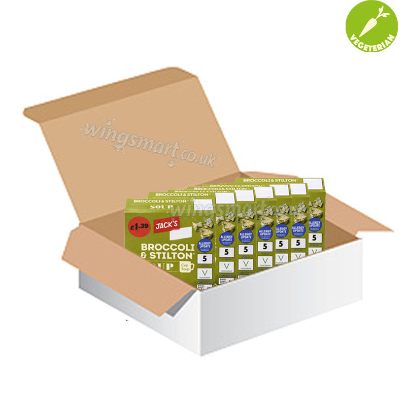 Jack's Broccoli & Stilton Cup Soup 24g x 5 Sachets (Box of 7 Creamy Soup)