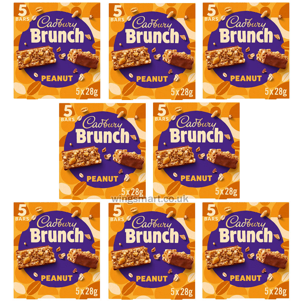 Cadbury Brunch Bar Peanut Cereal Bars – 5 Pack (140g)