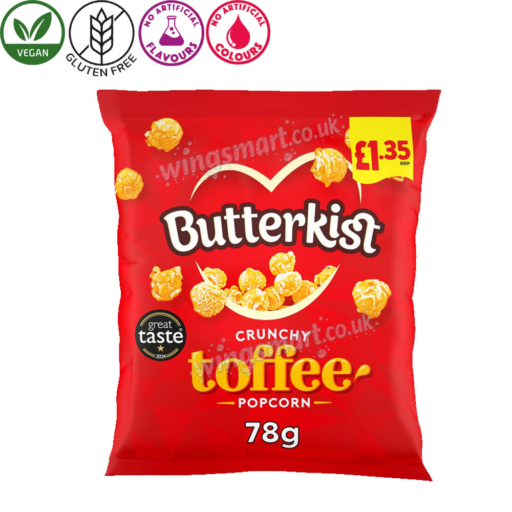 Butterkist Crunchy Toffee Popcorn 78g PMP (Box of 15)