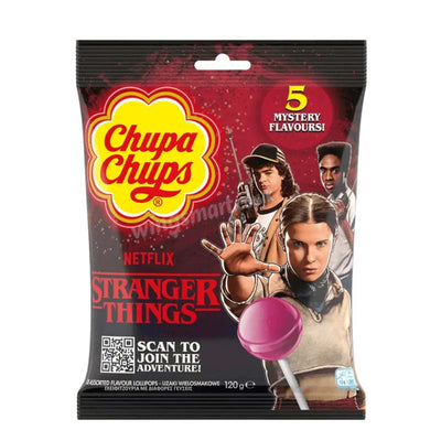 Chupa Chups Stranger Things 5 Flavours Lollipops Bag 120g (Pack of 12)