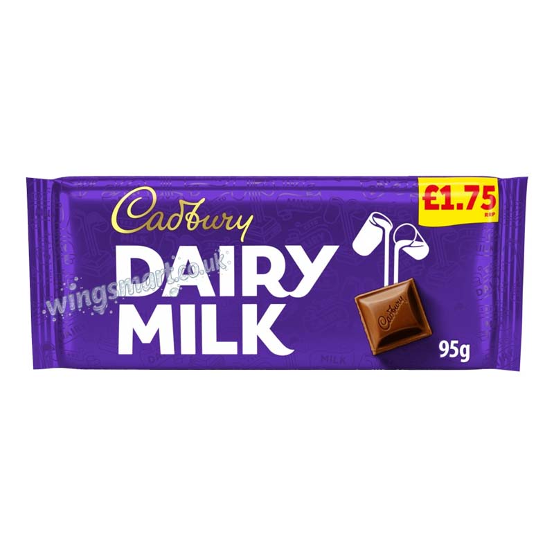 Cadbury Dairy Milk Chocolate Bar 95g PMP (Box of 22)
