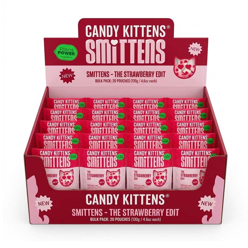 Candy Kittens Smittens Strawberry Edit Gourmet Sweets 130g (10 or 20 Packs)