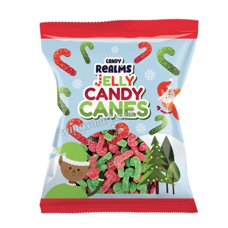 Candy Realms Jelly Candy Canes Bag 170g (Pack of 12)
