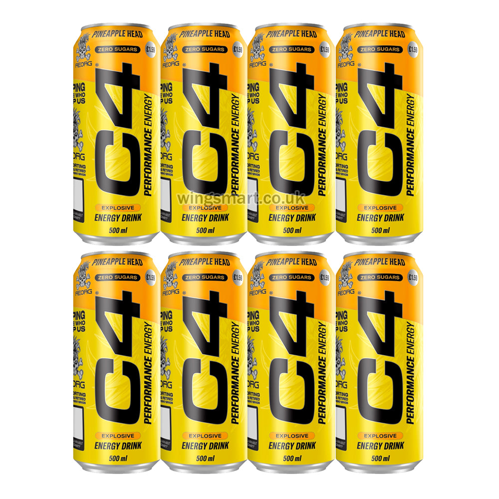 C4 Performance Energy Pineapple Head Energy Drink Can 500ml