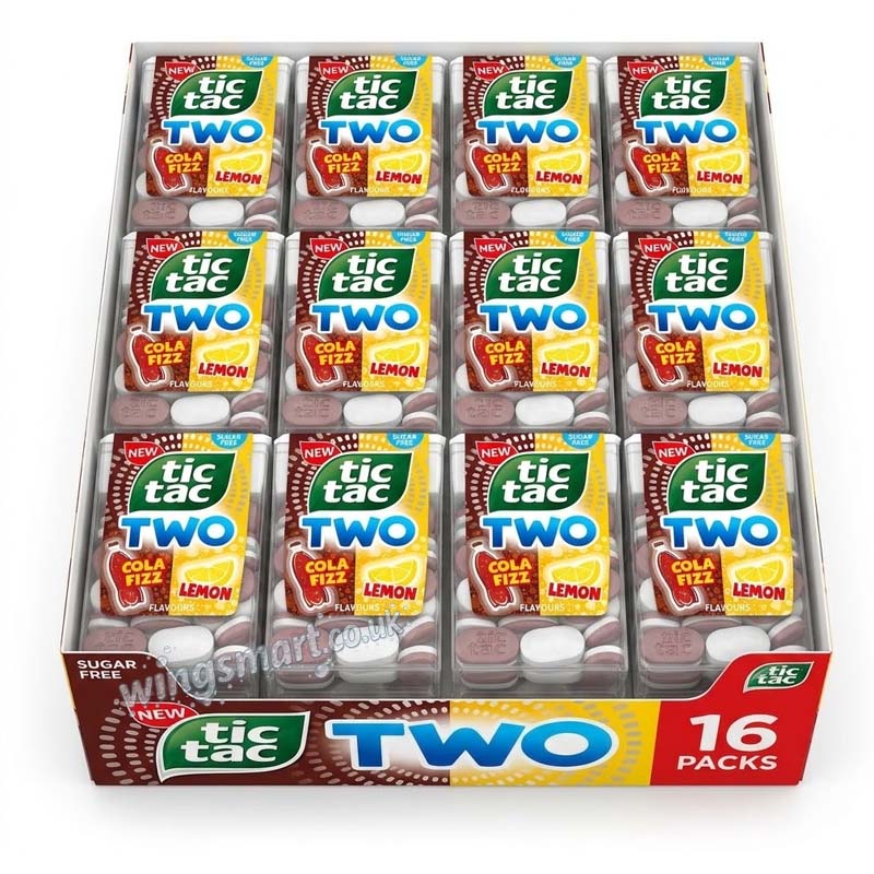 Tic Tac Two Cola Fizz Lemon Flavours 38.5g (08 or 16 Packs)