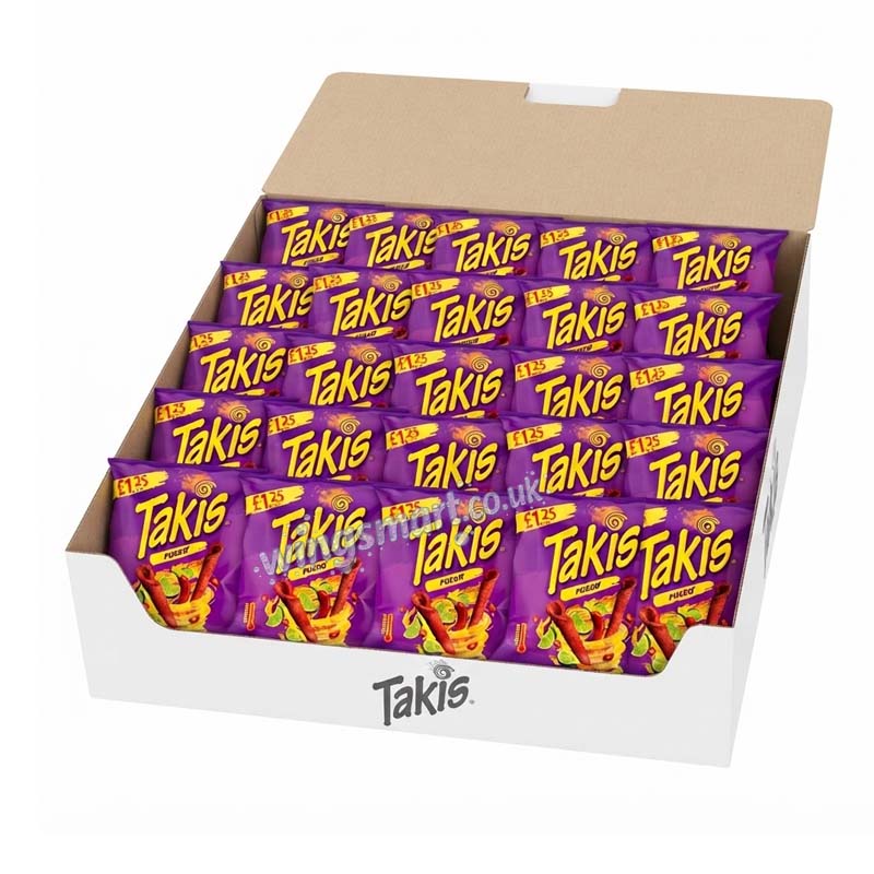 Takis Fuego Chilli and Lime Flavour Corn Snack 55g (Pack of 6,12 & 21 )