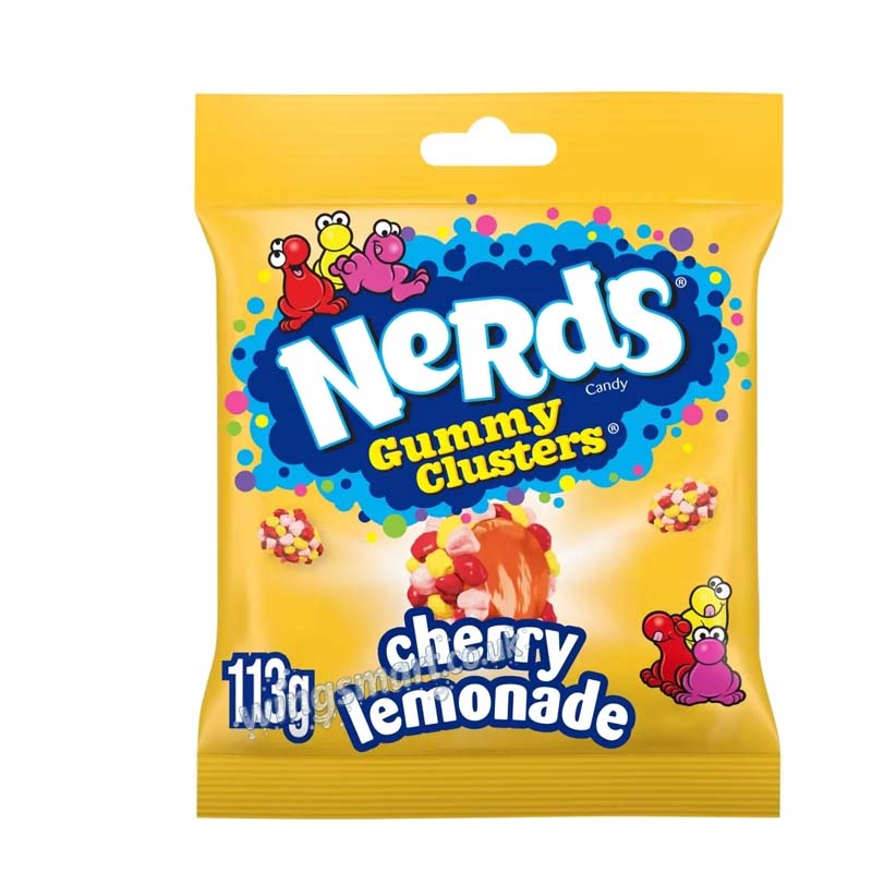 Nerds Gummy Clusters Cherry Lemonade Fruit-Flavour Candy 113g (Pack of 10)