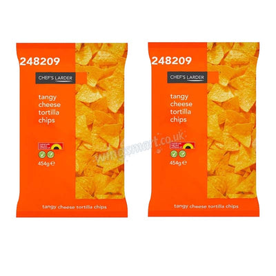 Chef's Larder Tangy Cheese Tortilla Chips 454g (Pack of 6)