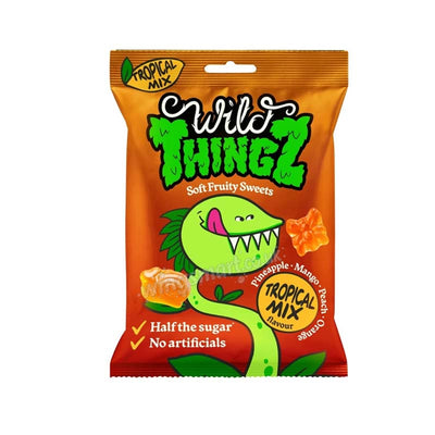 Wild Thingz Tropical Mix Sweets 104g Pack of 6 Fruity Candy