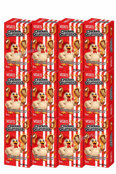 Miskets Chicken Drumstick Chocolate Box 50g (Case of 12)