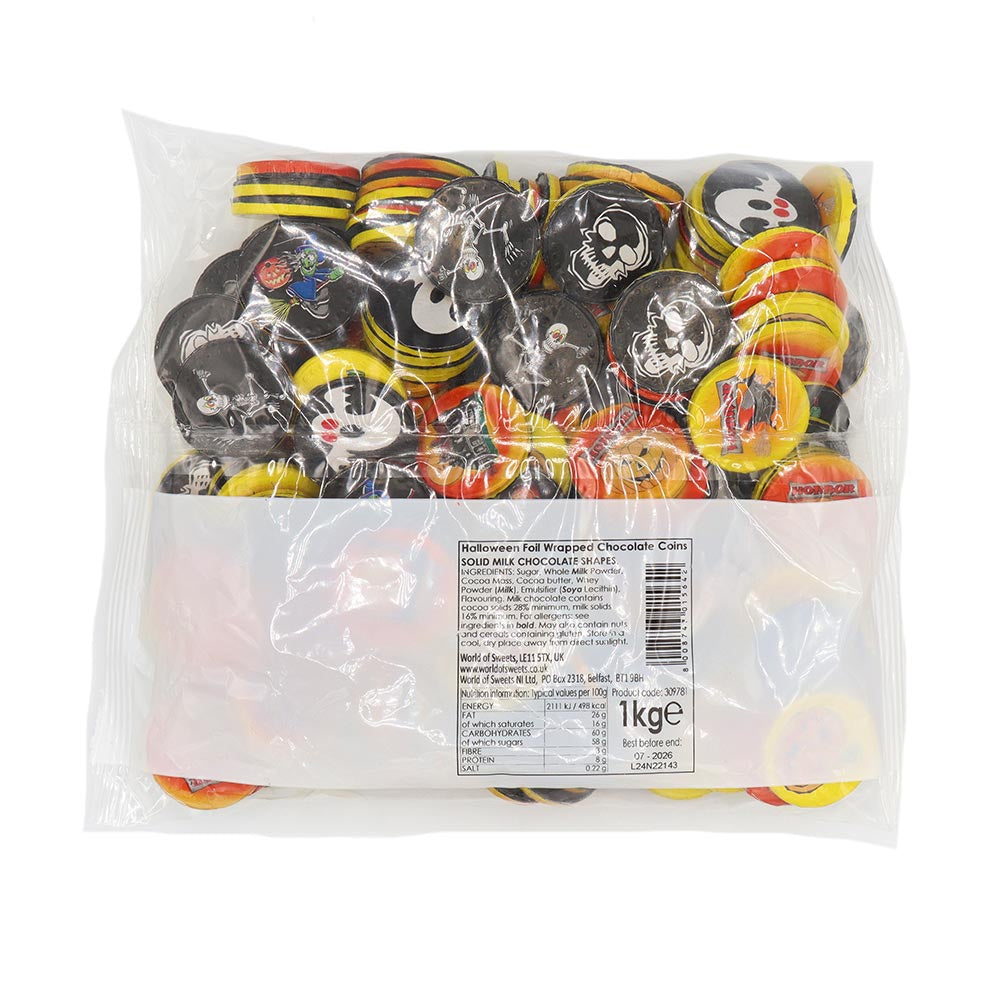 Halloween Milk Chocolate Coins 1kg