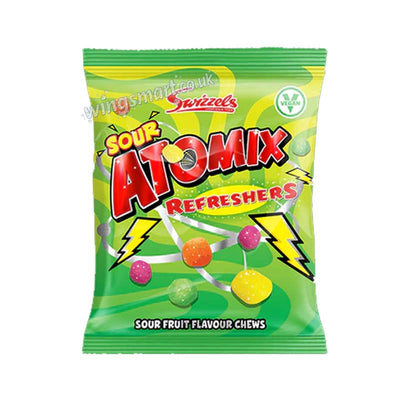 Swizzels Atomix Sour Refreshers 12 x 110g Full Box Sour Sweets