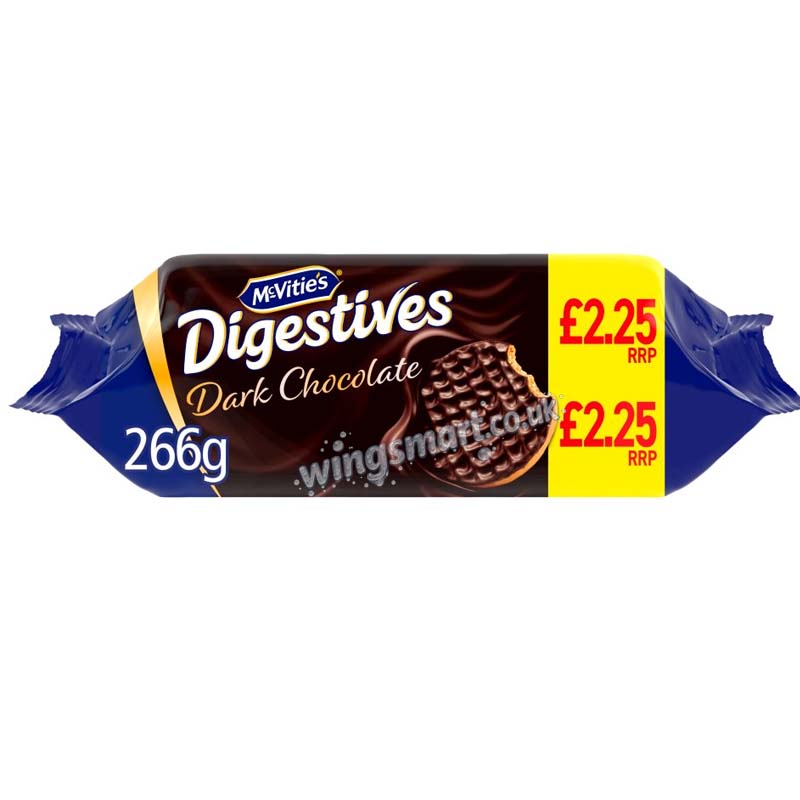 McVitie's Dark Chocolate Digestive Biscuits 266g PMP £2.25 – Box of 15