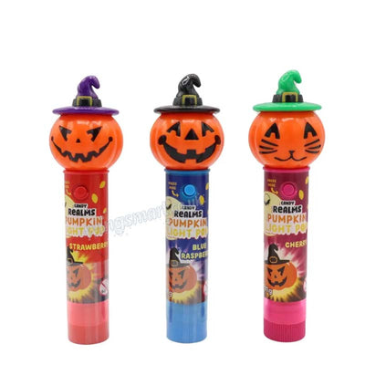 Candy Realms Halloween Pumpkin Light Pop 11g (Pack of 12)