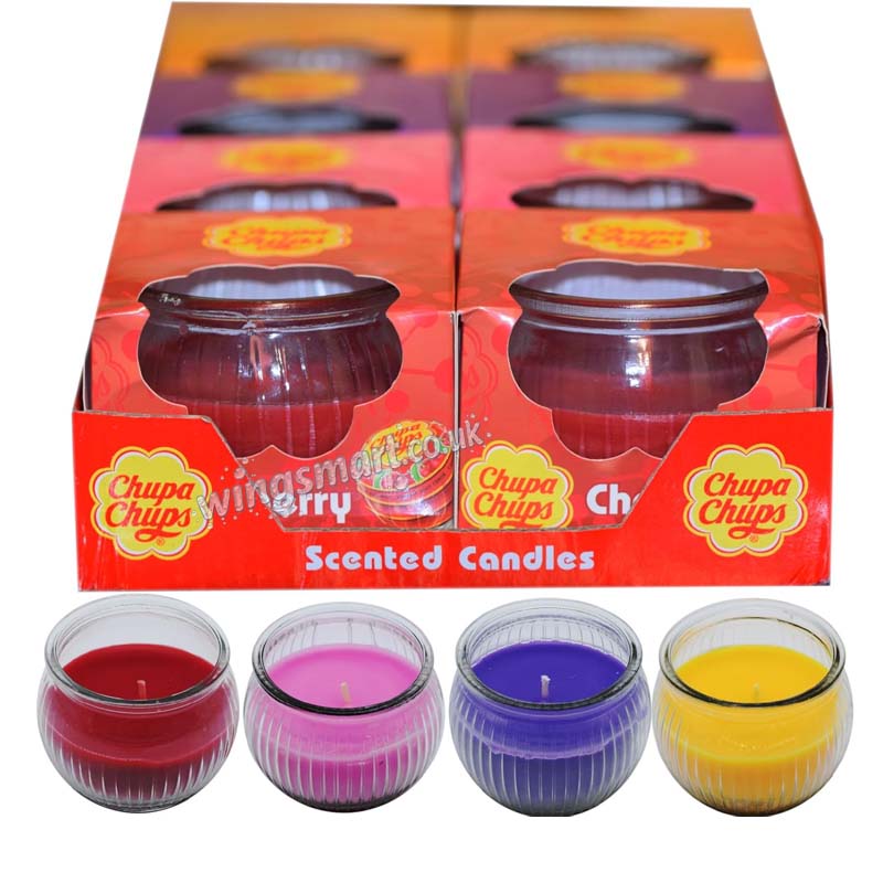 Chupa Chups Scented Glass Jar Candles 85g Mixed of 8