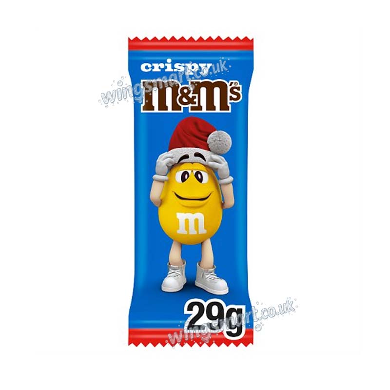 M&M's Crispy Milk Chocolate Christmas Santa Treat 29g (Pack of 32)