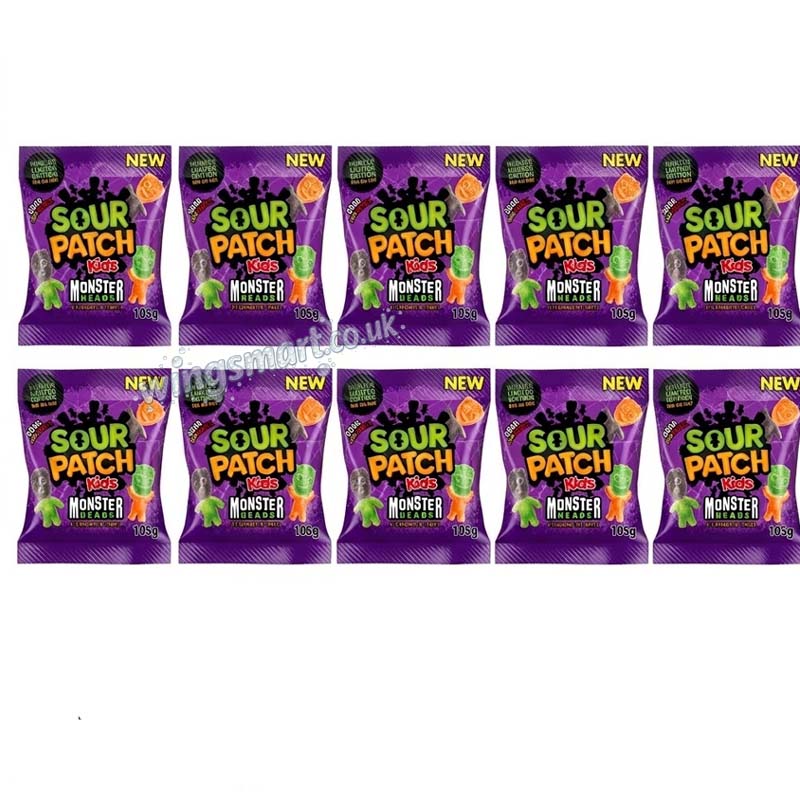 Sour Patch Kids Monster Heads 105g (Pack of 10)