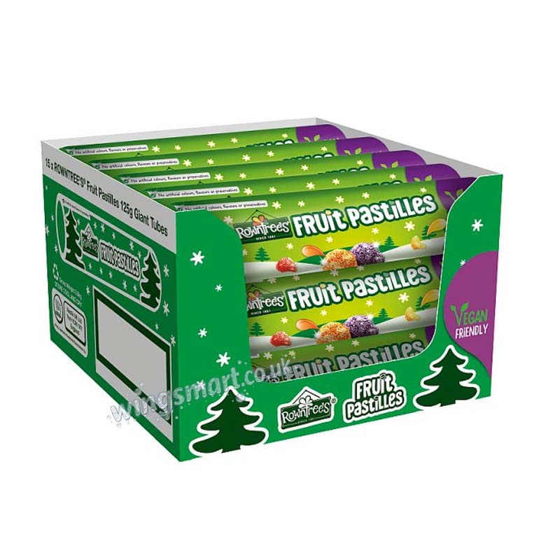 Rowntree's Fruit Pastilles Sweets Giant Tube 115g (07 or 15 Packs)