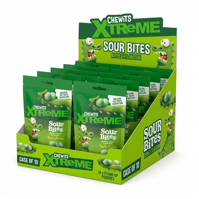 Chewits Juicy & Sour Bites Assorted Flavours 115g (Pack of 10)