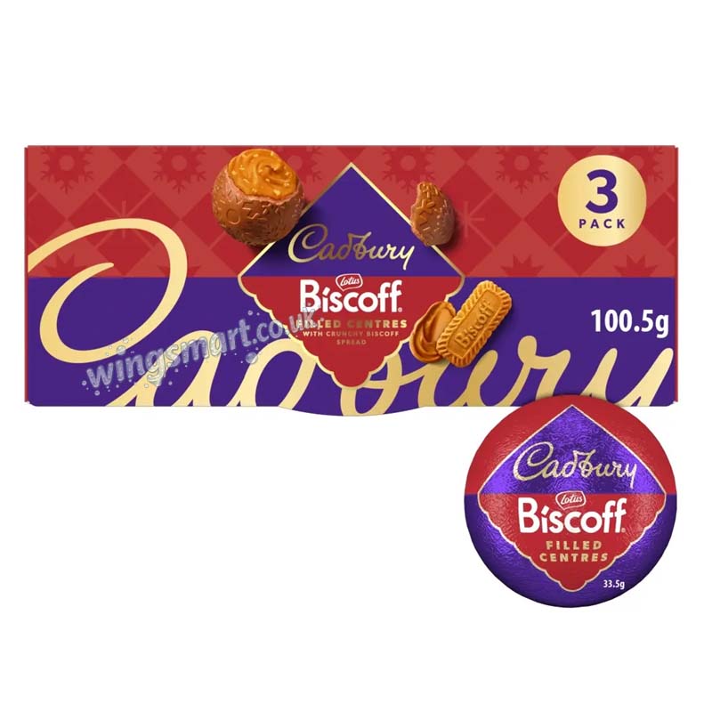 Cadbury Biscoff Filled Centres 3 Pack 100.5g (Pack of 5)