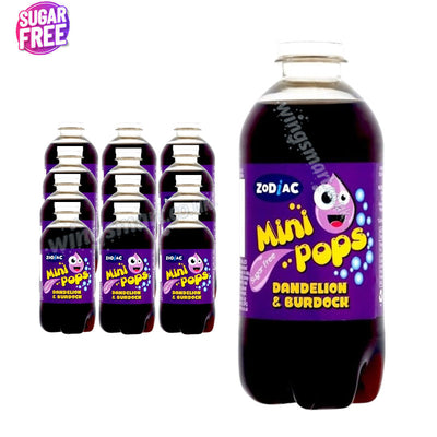 Zodiac Mini Pops 330ml Fizzy Drink 12 Bottles – Refreshing Flavours With sugar free