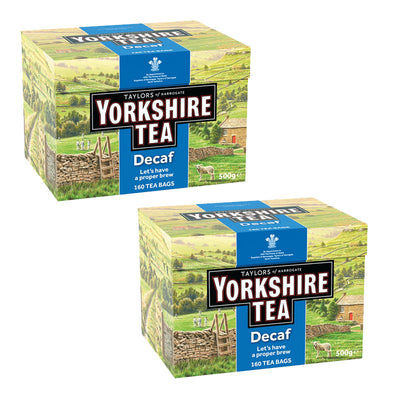 Yorkshire Tea Decaf Tea Bags 160 Pack Box of 2 | Decaffeinated Tea