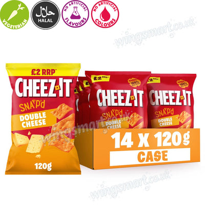 Cheez-it Baked Thin & Crispy Snacks 120g – Double Cheese & Cheese & Chilli (pack of 14)