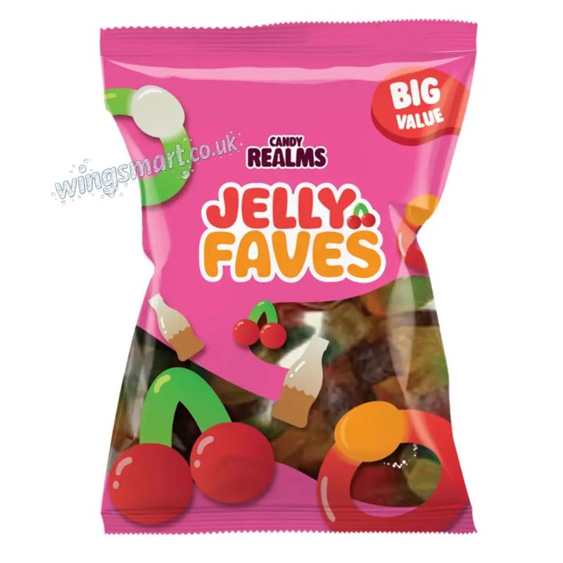 Candy Realms Jelly Faves Bag 170g (Pack of 14) Fullbox