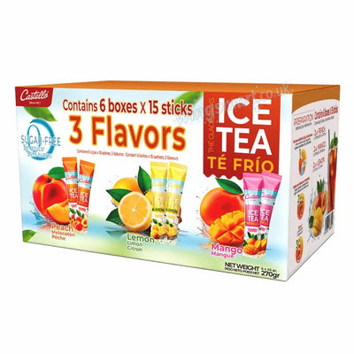 Castello Iced Tea 3 flavours 6 x 45g sticks Sugar free