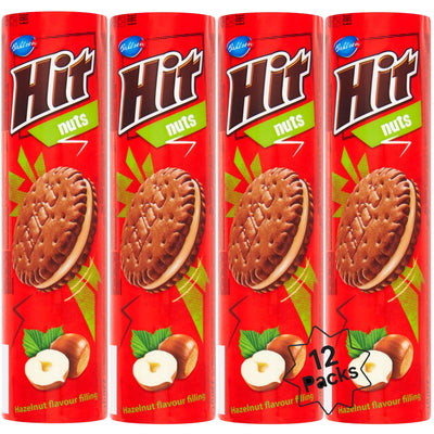 Bahlsen Hit Nuts Hazelnut Cream Biscuits 220g – Pack of 12