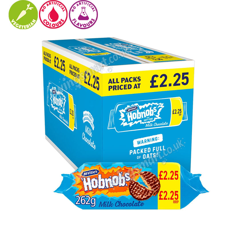 McVitie's Milk Chocolate Hobnobs Biscuits 262g PMP