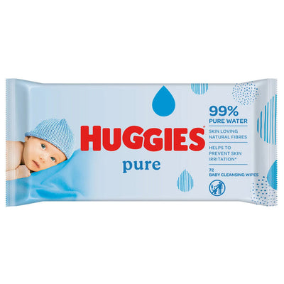 Huggies Pure Baby Wipes 10 x 72 Wipes
