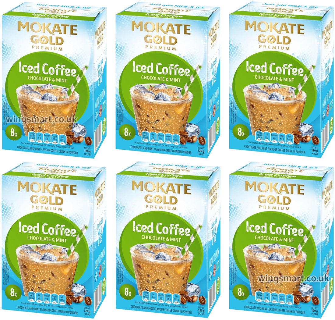 Mokate Gold Iced Coffee Drink Chocolate & Mint Flavor 120g | 6 & 12 Box Options
