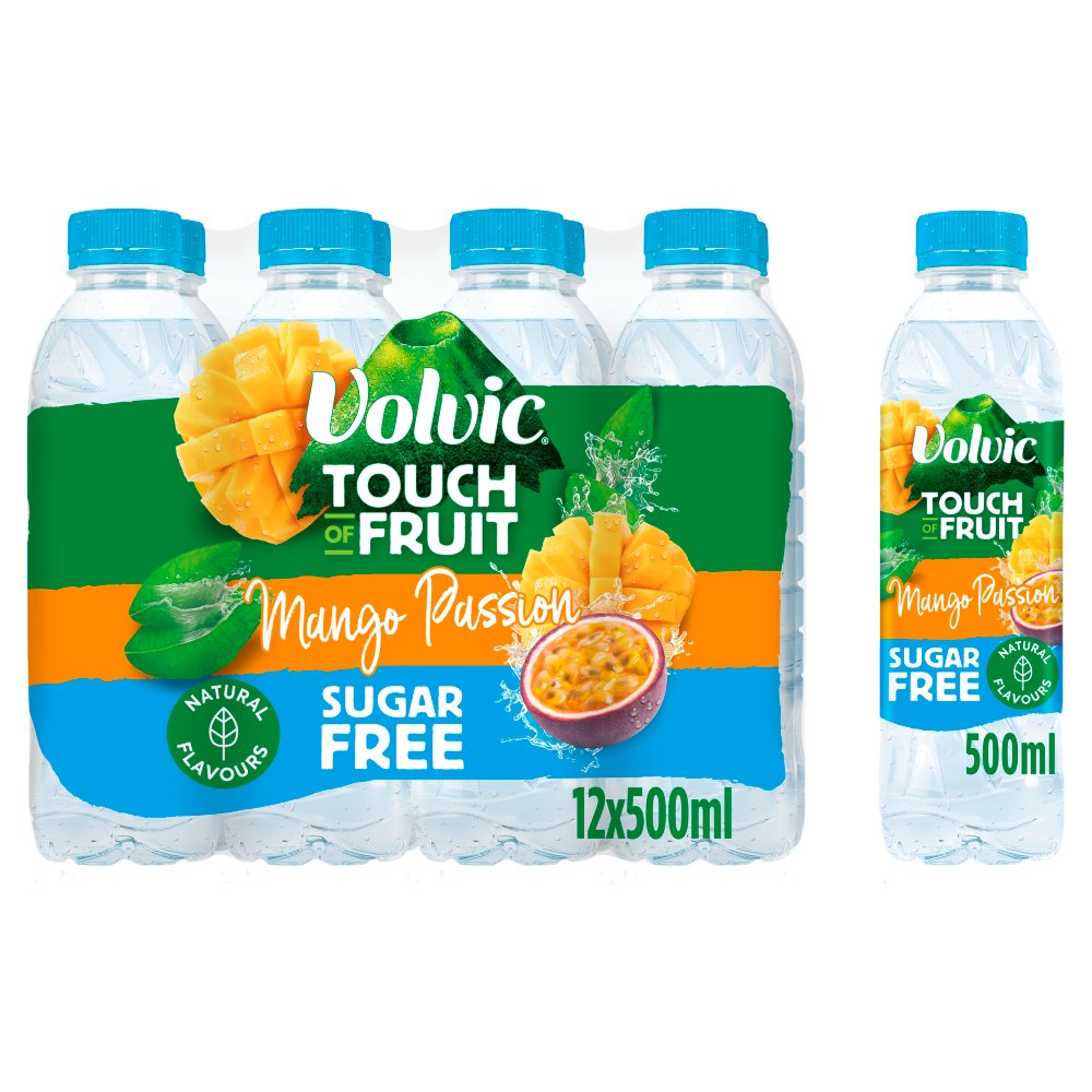 Volvic Touch of Mango Passion Sugar Free 500ml (6 & 12 Bottles)