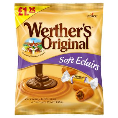 Werther's Original Soft Eclairs Bags 100g PMP (Box of 12)