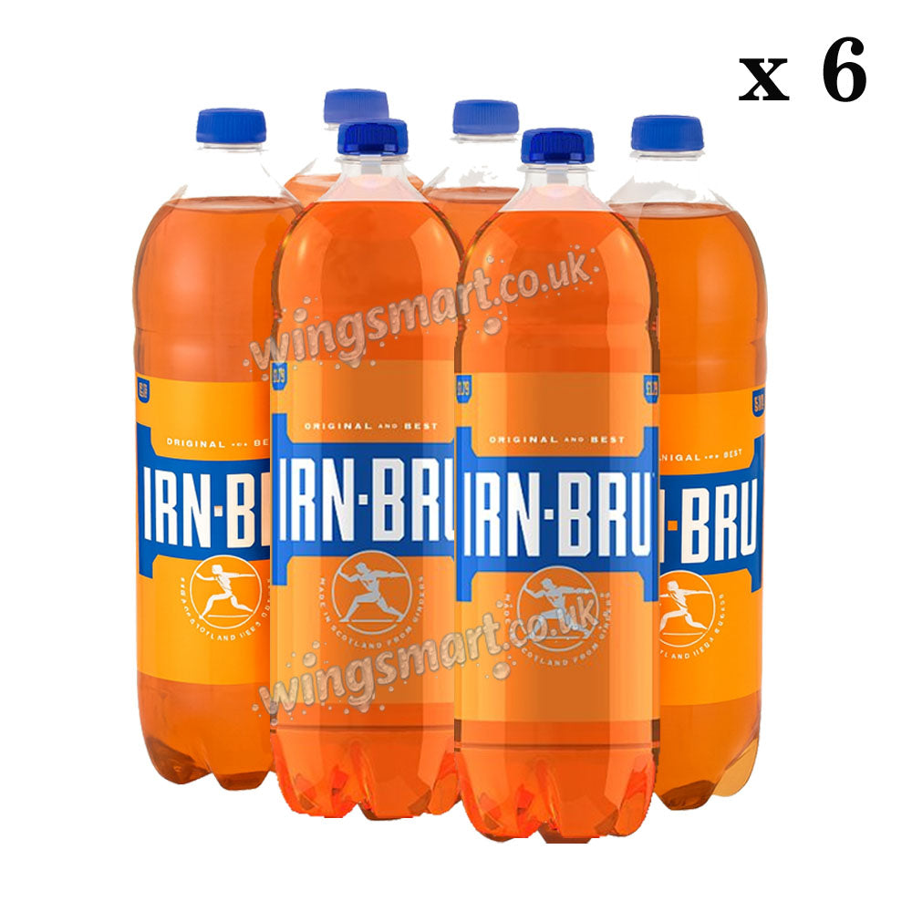 Irn-Bru 2L Sparkling Soft Drink – Flavoured Soda with Sugar & Sweeteners