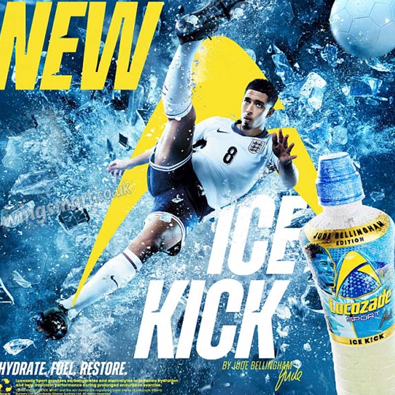 Lucozade Sport Drink Ice Kick Jude Bellingham Edition 24 x 500ml