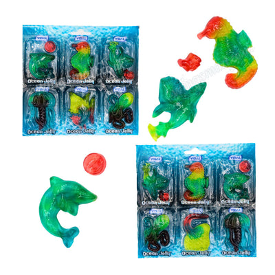 Vidal Ocean Jellies 11g – Fruity Ocean Gummy Candy Mini Pack (Box of 66 Jellies)