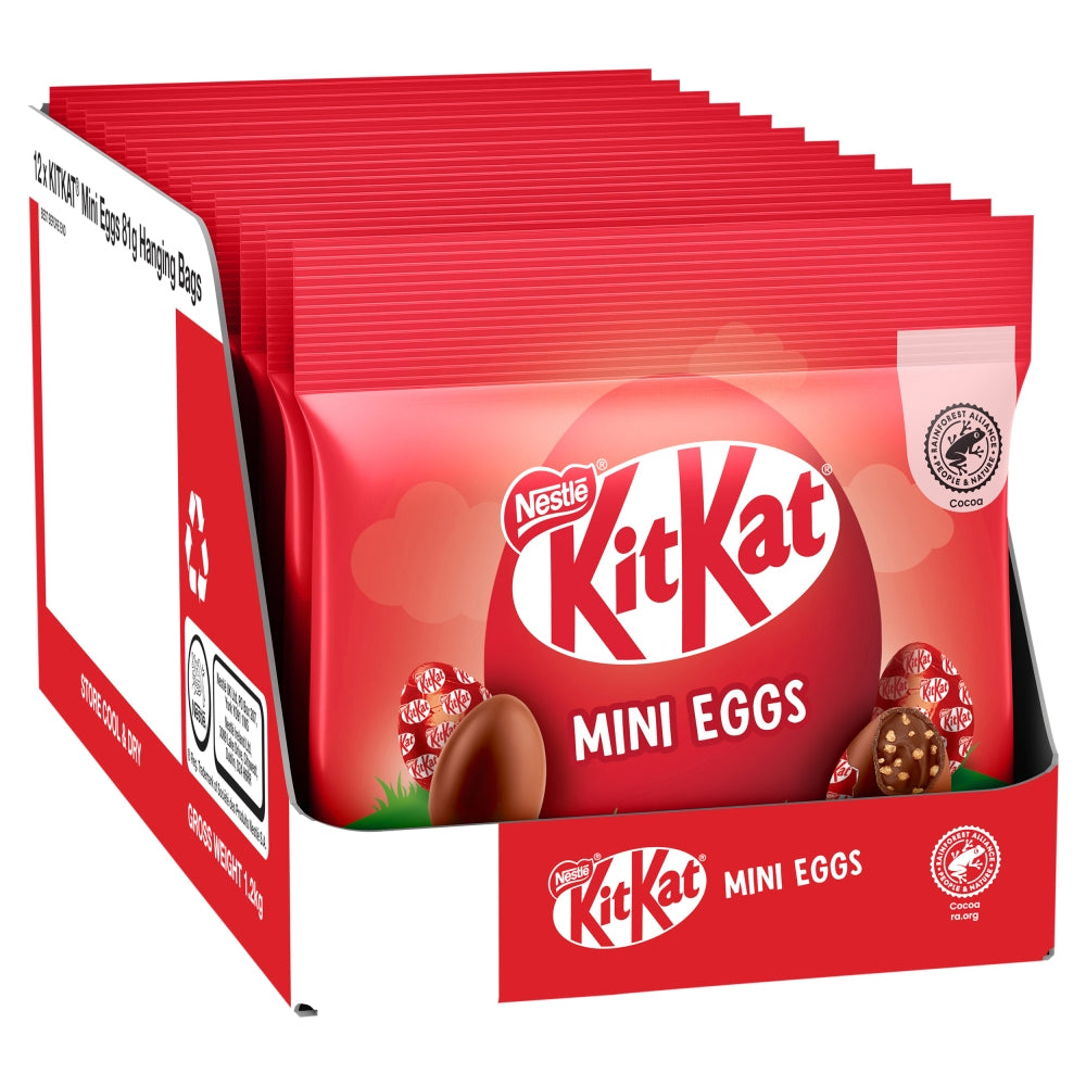 KitKat Mini Eggs Milk Chocolate Sharing Bag 81g (Pack of 12)