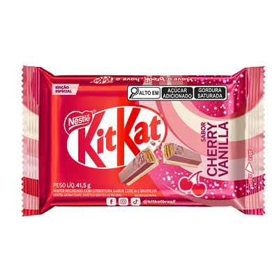 Nestlé KitKat Cherry Vanilla 41.5g (Pack of 24) – Limited Edition Chocolate Wafer Bars
