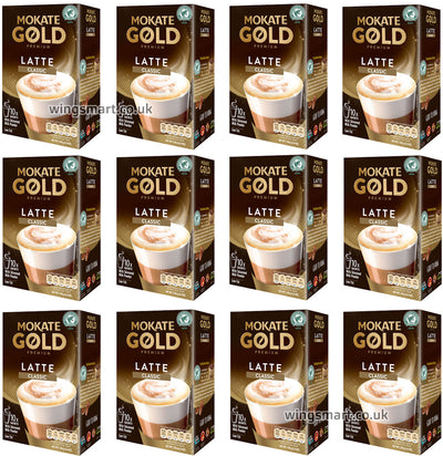Mokate Gold Premium Latte 10 Sachets 140g (6 & 12 Boxes)