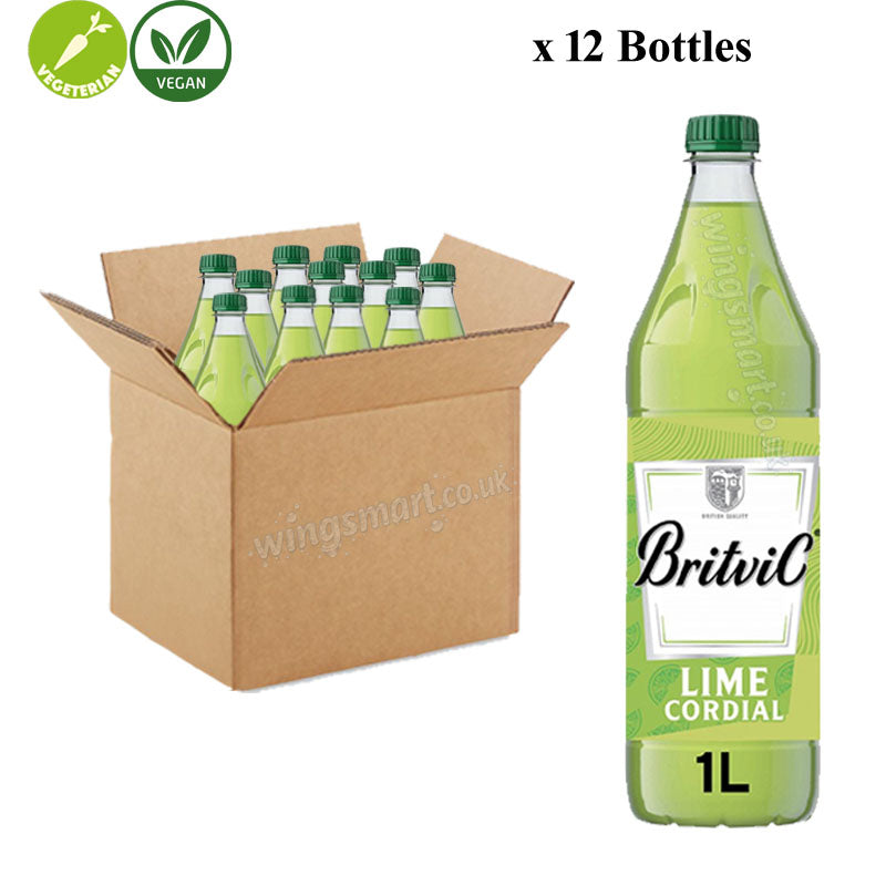 Britvic Lime Cordial 1L (Case of 12 Bottles)