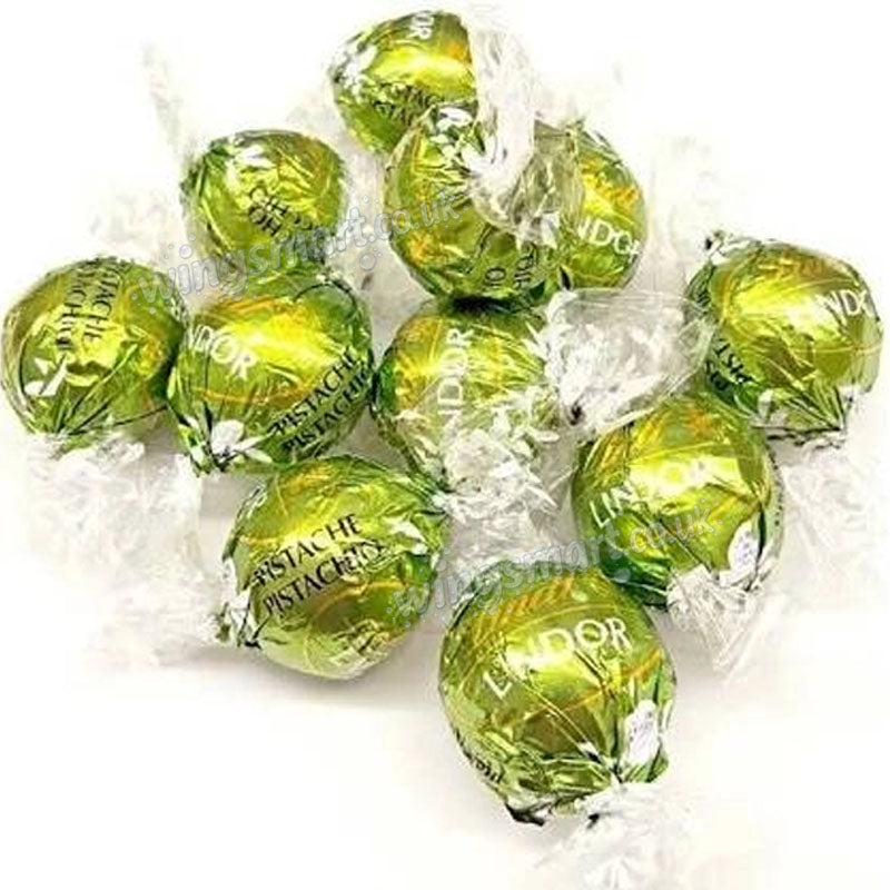Lindt Lindor Pistachio Milk Chocolate Truffles Box 200g x 8 – Smooth Pistachio Chocolate Balls