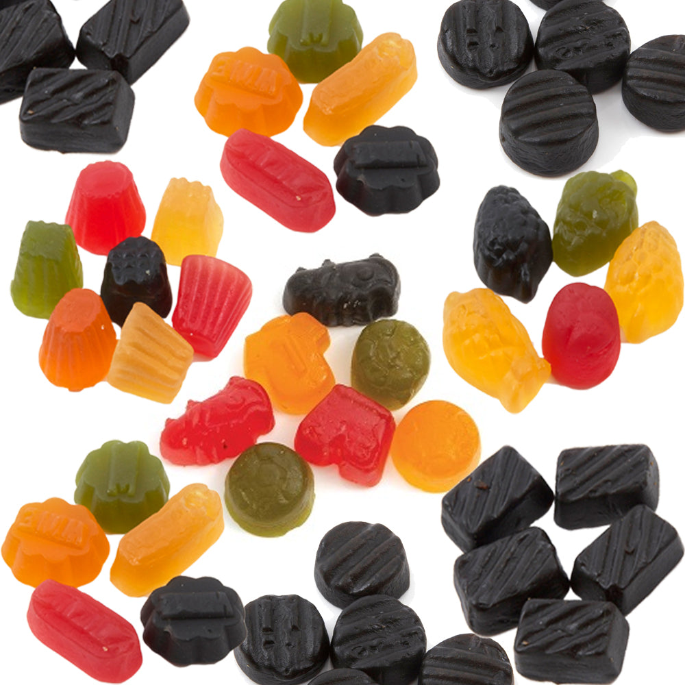VIMIX Mixed Sweets Bag Liquorice, Wine Gums, Fruit Salads, Footballs Gums & Poor Bens