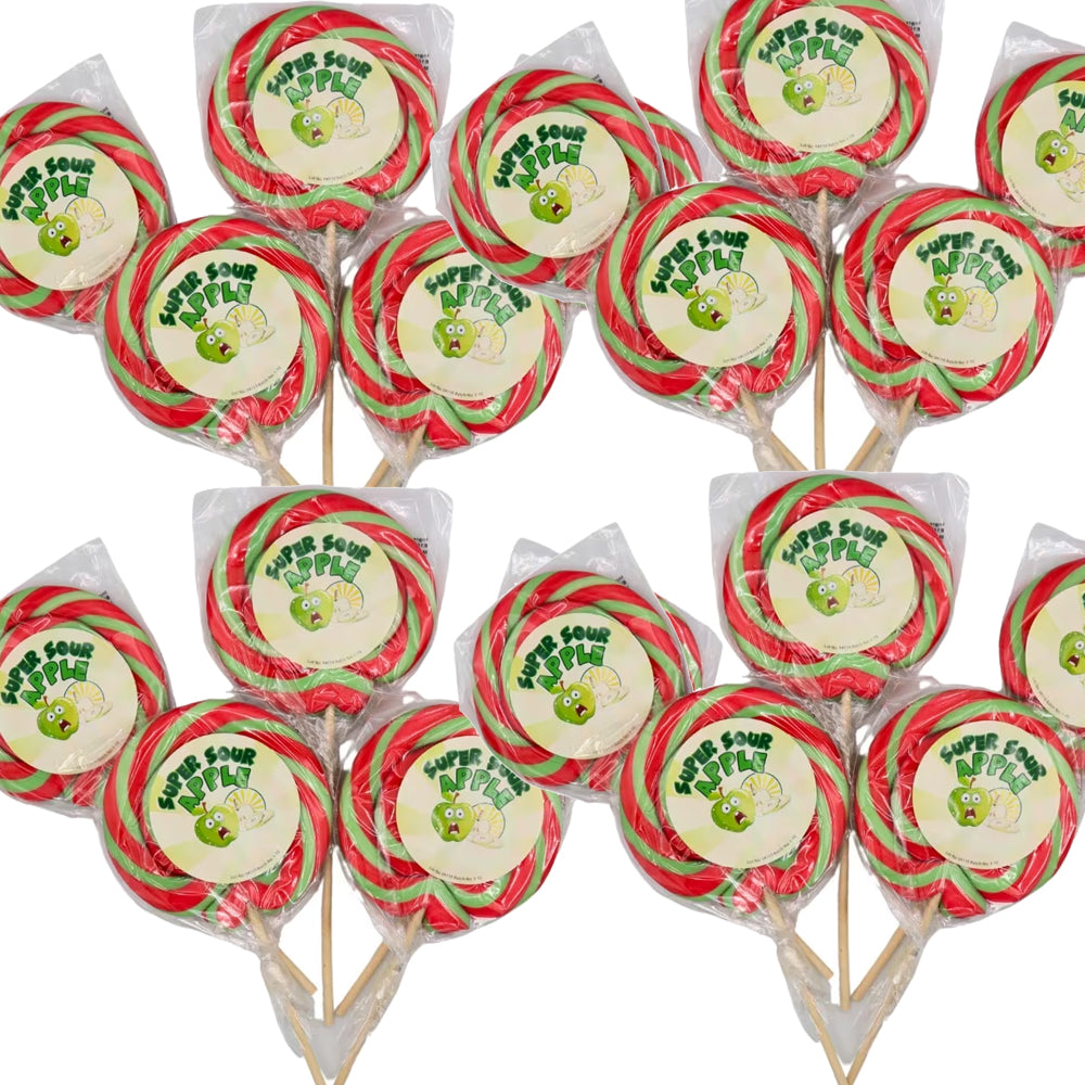 McAdams Super Sour Apple Lollipop 75g