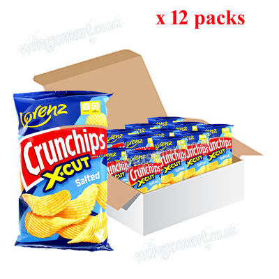 Lorenz X-Cut Crunchips 75g Assorted Flavours Salted, Paprika & Cheese & Onion (pack of 12)