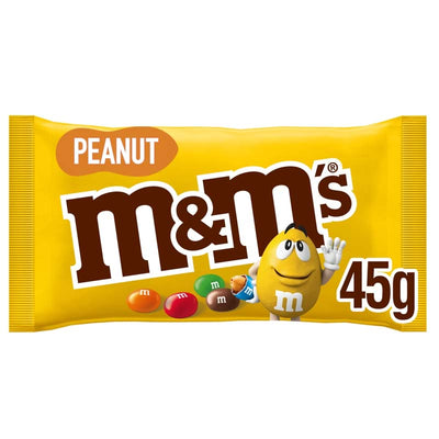 M&M's Crunchy Peanut Milk Chocolate Bags 45g (Pack of 24)