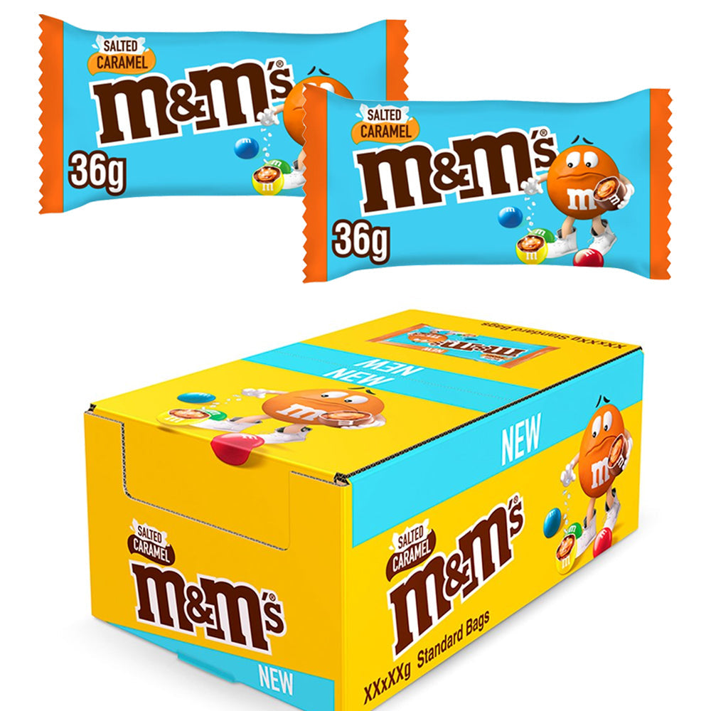 M&M's Salted Caramel & Milk Chocolate Bag 36g (Box of 24)