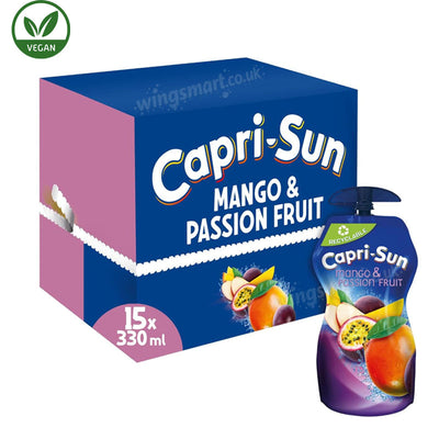 Refreshment Capri Sun Mango & Passionfruit, Cherry & Orange 330ml PMP Kids Juice Summer Drink